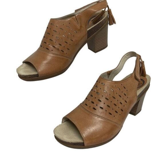 ABEO Berrie Metatarsal  Sandal Block Heel Perforated Leather‎ Slingback Size 8 - Picture 2 of 10